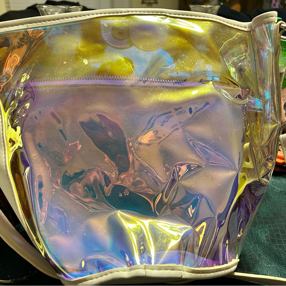 Iridescent bag with inner pouch